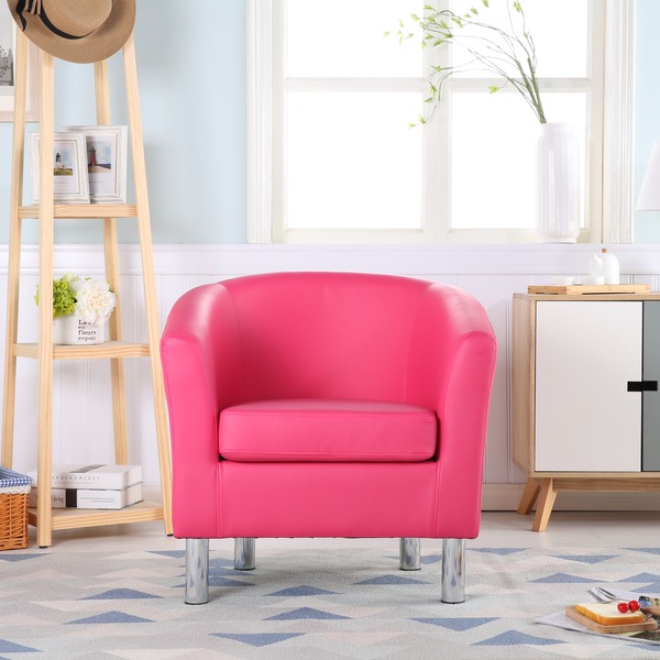 Leather Tub Chairs Designer Leather Tub Chair Armchair Pink · Chairs
